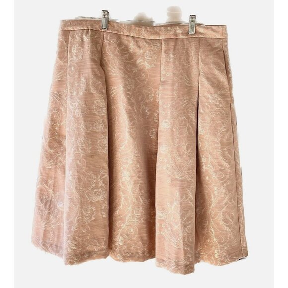 Eva Mendes Floral Brocade Embroidery Skirt Womens Sz 16 - Picture 4 of 10